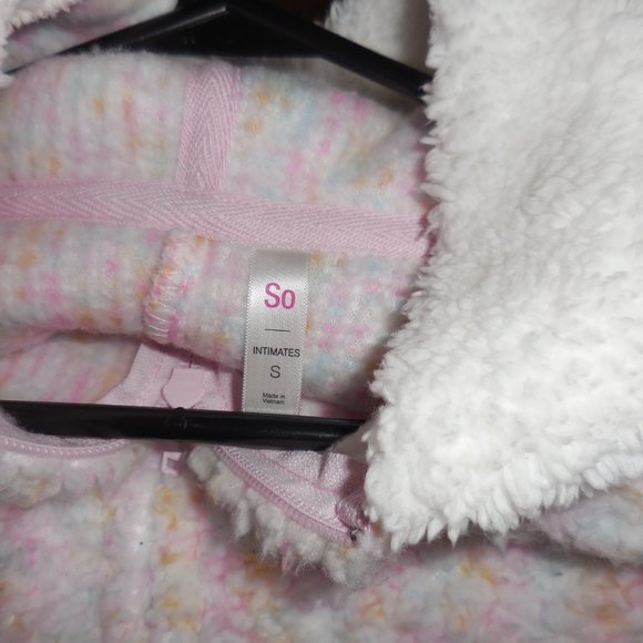 pink fleece fuzzy onesy - Picture 3 of 7